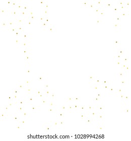 Vector glitter background. Cute small falling golden dots. Sparkle background. Glitter sparkle confetti texture. New year celebration invitation card template with luxury stardust. Gold chridtmas card