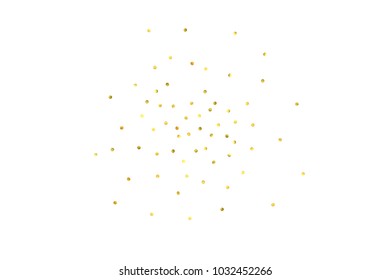 Vector glitter background. Cute small falling golden dots. Sparkle background. Glitter sparkle confetti texture. New year celebration invitation card template with luxury stardust. Gold chridtmas card