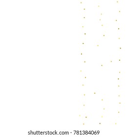 Vector glitter background. Cute small falling golden dots. Sparkle background. Glitter sparkle confetti texture. New year celebration invitation card template with luxury stardust. Gold chridtmas card
