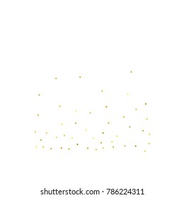 Vector glitter background. Cute small falling golden dots. Sparkle background. Glitter sparkle confetti texture. New year celebration invitation card template with luxury stardust. Gold chridtmas card