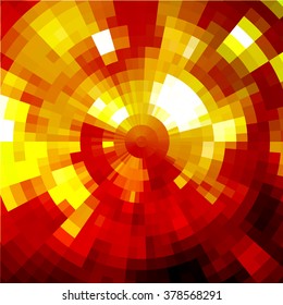 Vector glitter background in disco style. Mosaic geometric pattern