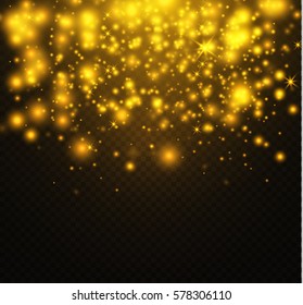 Vector glitter particles background effect for luxury greeting rich card. Star dust sparks 