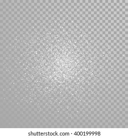 Vektorglitzernder Starburst-Lichter wirken auf transparentem Hintergrund.