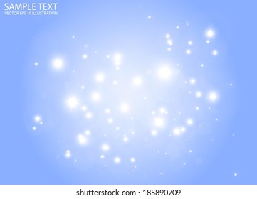 Vector glittering blue space entity background - Vector blue light shine background illustration