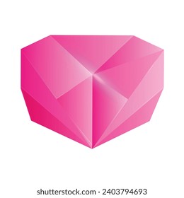Vector glittering isometric light diamond icon.