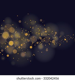 vector glittering stars on bokeh background