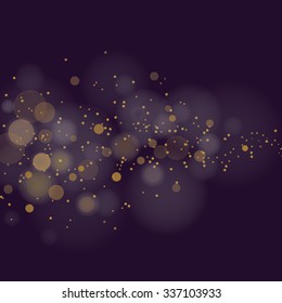 vector glittering stars on bokeh background