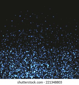 Vector glittery blue Christmas background.