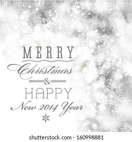 Vector glittery Christmas background with stars and twinkly lights.