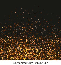Vector glittery gold Christmas background.