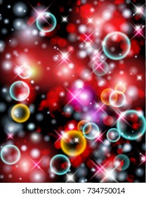 Vector glittery lights abstract Christmas background.