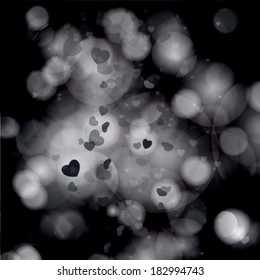 Vector glittery lights silver abstract background. 