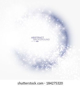 Vector glittery lights silver abstract background.