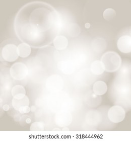 Vector glittery lights silver abstract Christmas background.