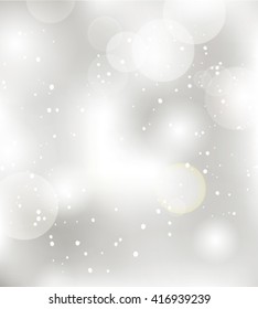 Vector glittery lights silver abstract background.
