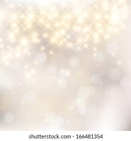 Vector glittery silver abstract Christmas background.