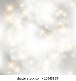 Vector glittery silver abstract Christmas background.