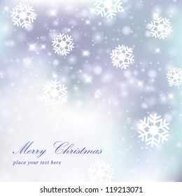 Vector glittery silver Christmas background.