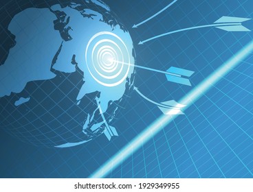 Vector : Global with archery target and arrows