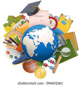 Vector Global Education Concept