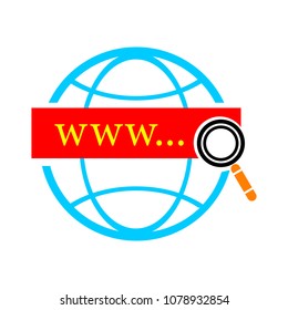 Vector Global Network Icon - Internet Technology, World Networking Illustration