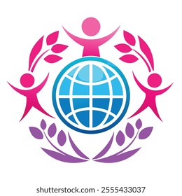 vector global people logo template