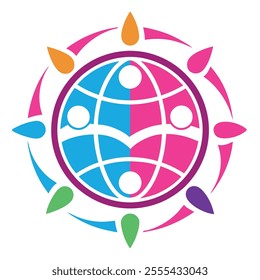 vector global people logo template