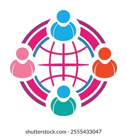 vector global people logo template