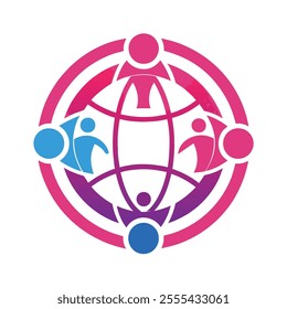vector global people logo template