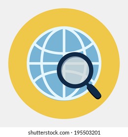 Vector global search icon