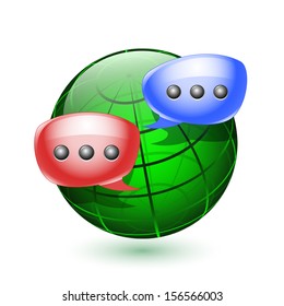 Vector global social network icon