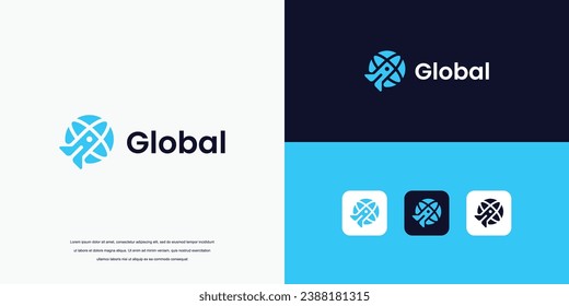 Vector Global Tech Logo Design Template