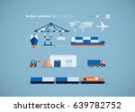 Vector global transportation concept infographics.