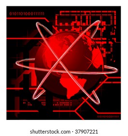 Vector globe background