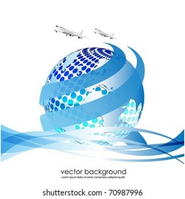 vector globe background