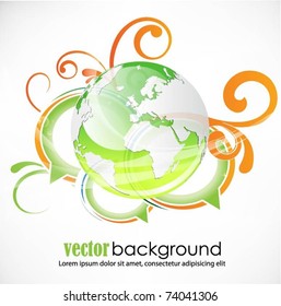 vector globe background