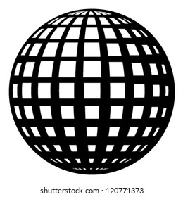 vector globe black symbol