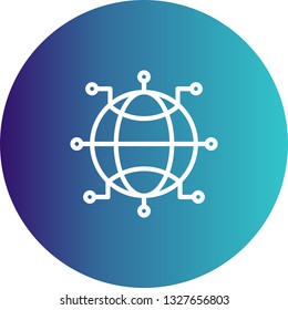Vector Globe Connecting Icon
