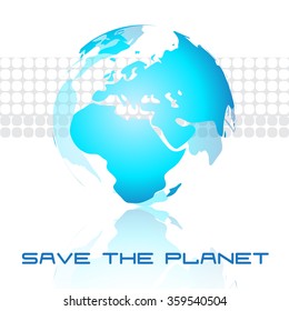 Vector globe Earth isolated on the white background.Vector illustration.