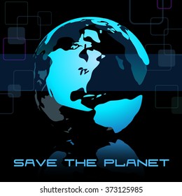 Vector globe Earth isolated on the black background. Vector illustration.