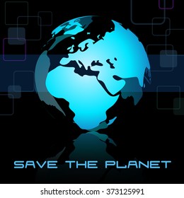 Vector globe Earth isolated on the black background. Vector illustration.