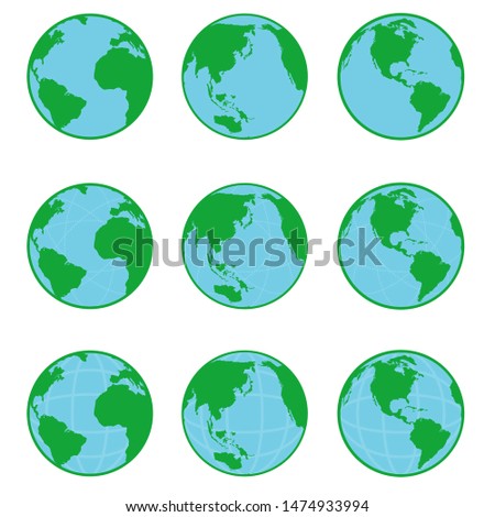 Vector Globe Flat icon. vector illustration