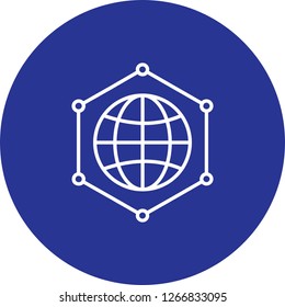  Vector globe icon

