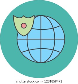 vector globe icon
