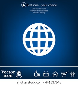 Vector globe icon