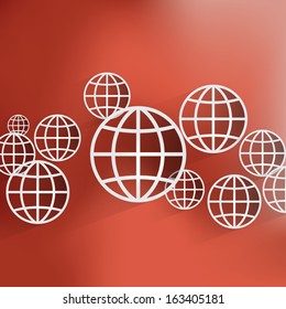 Vector globe icon background
