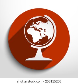 Vector globe icon illustration background.