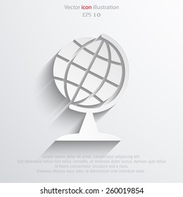 Vector globe icon illustration background.