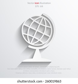 Vector globe icon illustration background.