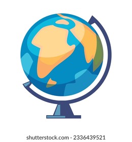 Vector globe icon isolated on background.